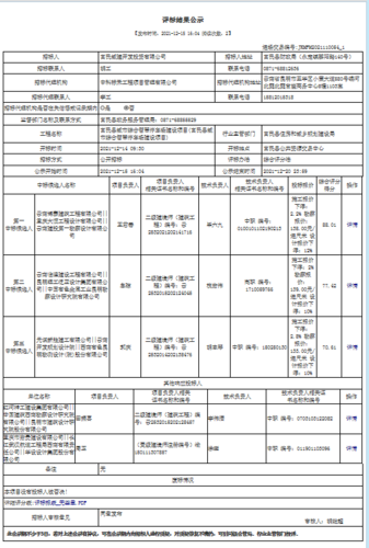 富民县城市综合智慧停车场建设项目评标结果公示