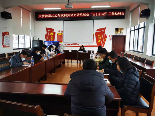 大营街道召开农民就业信息员召开劳动力转移就业“百日行动”工作动员会