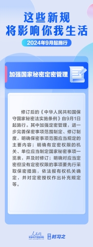 【普法长图】学法时习之｜9月起，这些新规将影响你我生活3（来源人民网）