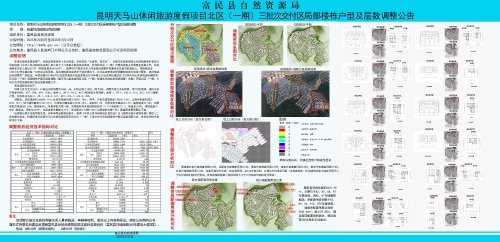 昆明天马山休闲旅游度假区项目北区（一期）三批次交付区局部楼栋户型及层数调整公告
