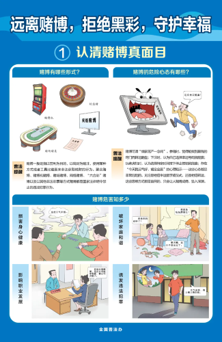 【普法海报图】远离赌博，拒绝黑彩1（来源中国普法办）