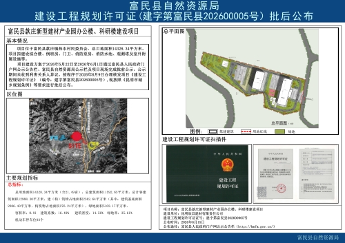 建设工程规划许可证（建字第富民县202600005号）批后公布（富民县款庄新型建材产业园办公楼、科研楼建设项目）